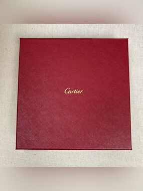 Cartier Red Gift Jewelry Storage Box with Black Interior